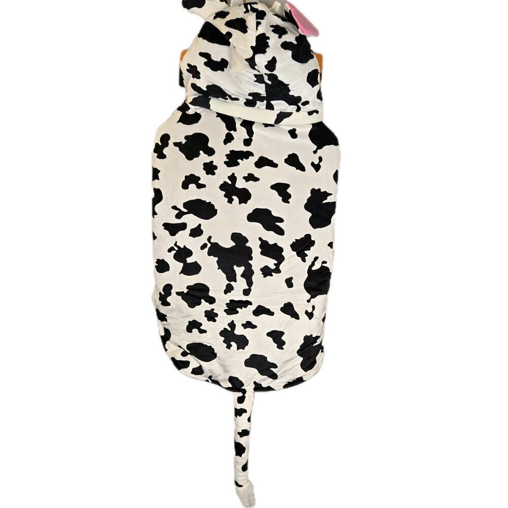 Hooded Cow Costume For Dog Size XXL Farmhouse Outdoor Tail Hood Udders